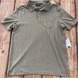 Coast Apparel Skipper Polo Olive Heather Youth XL NWT